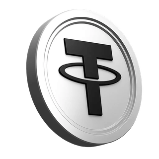 USDT Tether-coin-element weergegeven in het vertrouwensgedeelte van de tradingcommunity